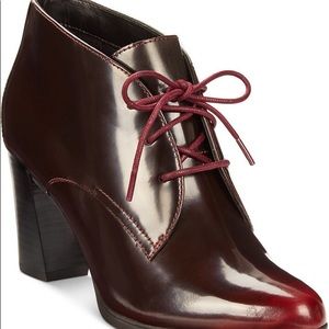Ox Blood Tie Up Clark’s Booties
